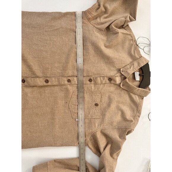 Columbia Men's Shirt Size Large Button‎ Down Tan Cotton Long Sleeve Grandpacore - Picture 11 of 12